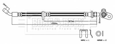 Brake Hose Borg & Beck BBH7438