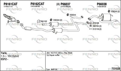 Układ wydechowy FENNO TO1028