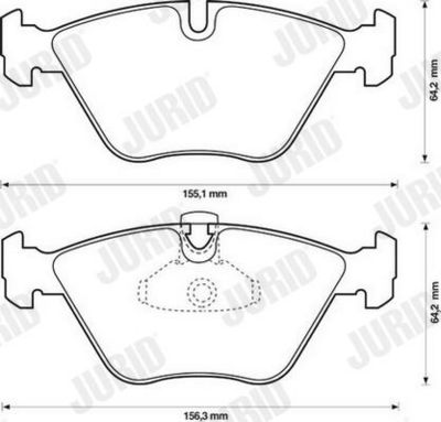 BREMSBELAGSATZ SCHEIBENBREMSE JURID 571880JC 1