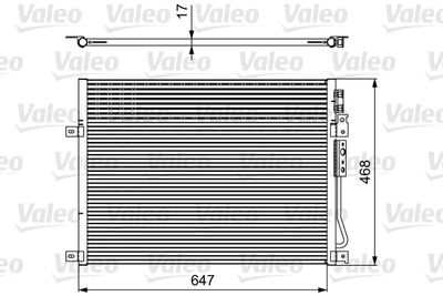 VALEO 814086 Радиатор кондиционера  для JEEP COMMANDER (Джип Коммандер)