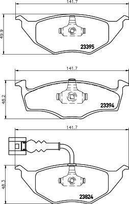 Комплект тормозных колодок, дисковый тормоз MINTEX MDB2146 для AUDI A2