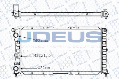 Радиатор, охлаждение двигателя JDEUS M-0110120 для FIAT PUNTO