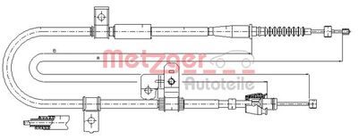 Тросик, cтояночный тормоз METZGER 17.2524 для HYUNDAI COUPE