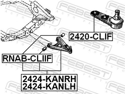 Control/Trailing Arm, wheel suspension 2424-KANRH