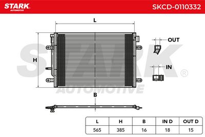 кондензатор, климатизация STARK SKCD-0110332