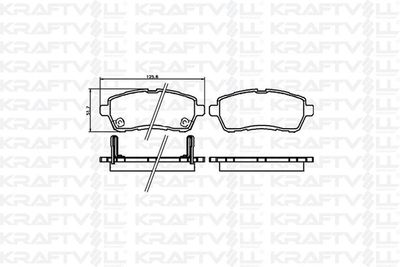 Комплект тормозных колодок, дисковый тормоз KRAFTVOLL GERMANY 07010085 для MAZDA 2