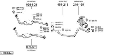 SISTEM DE ESAPAMENT BOSAL SYS06424