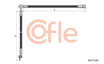 COFLE 92.BH.TY128 Тормозной шланг для TOYOTA YARIS (_P1_) 1.4 D-4D (NLP10_)