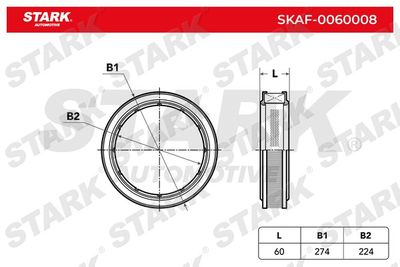 Stark SKAF-0060008 Воздушный фильтр  для UAZ 31512 (Уаз 31512)