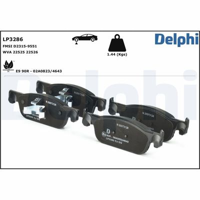 Brake Pad Set, disc brake LP3286