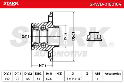 комплект колесен лагер STARK SKWB-0180184