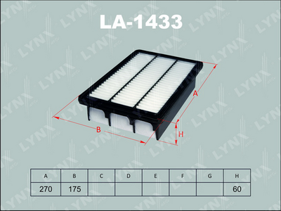 Воздушный фильтр LYNXauto LA-1433 для CHERY M11