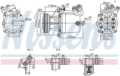 Kompressor, klimatanläggning NISSENS 890950