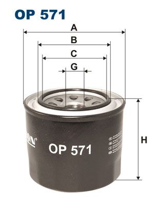 Масляный фильтр FILTRON OP 571 для HONDA QUINTET