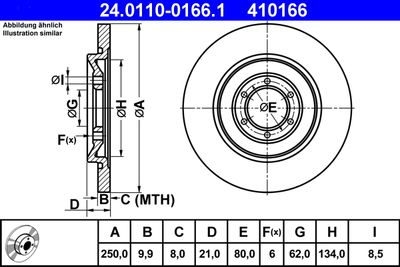 Тормозной диск ATE 24.0110-0166.1 для ALFA ROMEO GTV