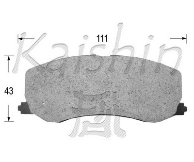 Комплект тормозных колодок, дисковый тормоз KAISHIN FK9015 для SUZUKI SWIFT