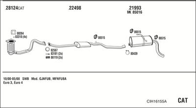 Układ wydechowy WALKER CIH16155A