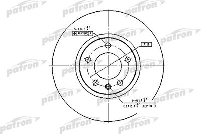 Тормозной диск PATRON PBD2645 для OPEL OMEGA