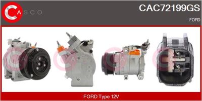 CASCO CAC72199GS Компрессор кондиционера для FORD RANGER (TKE) 3.2 TDCi 4x4