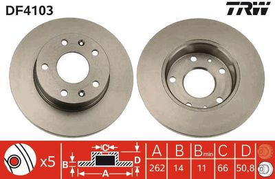 Bromsskiva TRW DF4103