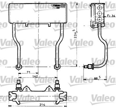 масляный радиатор, двигательное масло VALEO 816597 для CITROËN 2