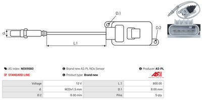 SENZOR NOX INJECTIE ADITIV AS-PL NOX9583 2