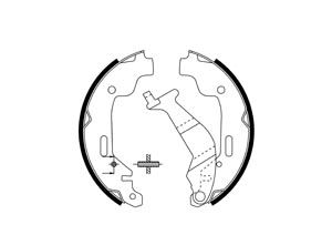 MOTAQUIP VBS685 Ремкомплект барабанных колодок для OPEL AGILA (A) (H00) 1.3 CDTI (F68)