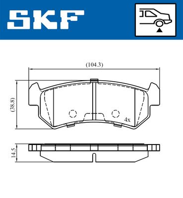 SET PLACUTE FRANA FRANA DISC SKF VKBP90659 1