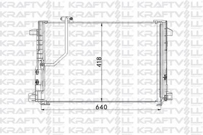 Конденсатор, кондиционер KRAFTVOLL GERMANY 08060071 для MERCEDES-BENZ SLC