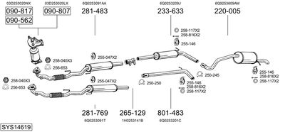 Układ wydechowy BOSAL SYS14619