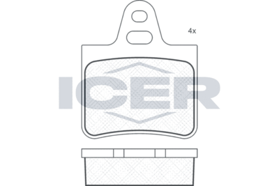 Комплект тормозных колодок, дисковый тормоз ICER 180292 для CITROËN SM
