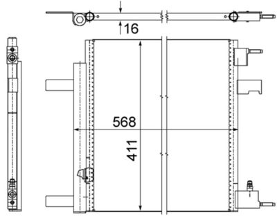 Condensor, airconditioning - AC636000P - MAHLE