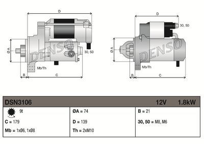 Rozrusznik DENSO DSN3106