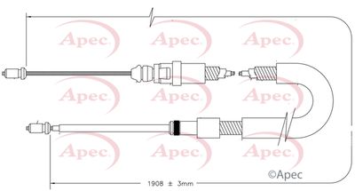 Cable Pull, parking brake APEC CAB1410