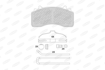 Bromsbeläggssats, skivbroms BERAL BCV29223TK