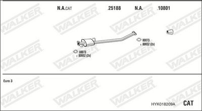 SISTEM DE ESAPAMENT WALKER HYK018209A