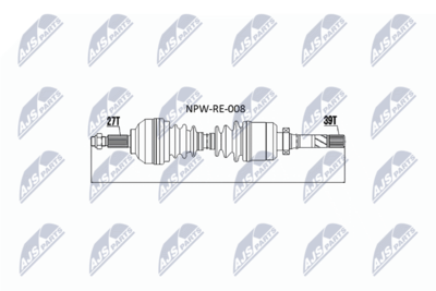 Wał napędowy NTY NPW-RE-008