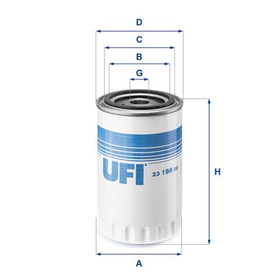 Масляный фильтр UFI 23.198.00 для PEUGEOT 505