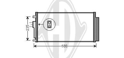 Конденсатор, кондиционер DIEDERICHS DCC1633 для ABARTH 500
