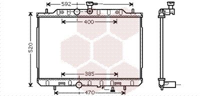Радиатор, охлаждение двигателя VAN WEZEL 13002292 для NISSAN X-TRAIL