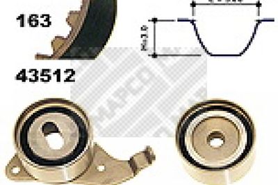 23512 MAPCO Комплект ремня ГРМ