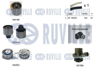 Водяной насос + комплект зубчатого ремня RUVILLE 5505061 для VW ARTEON