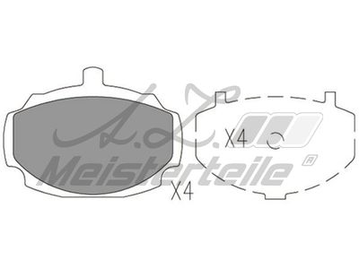 комплект спирачно феродо, дискови спирачки A.Z. Meisterteile AZMT-44-022-2289
