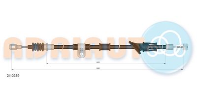 Тросик, cтояночный тормоз ADRIAUTO 24.0239 для MITSUBISHI SPACE