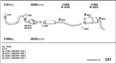 SISTEM DE ESAPAMENT WALKER PEK007977C