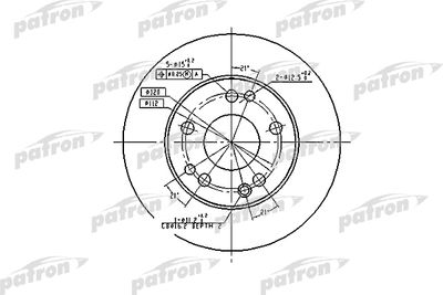 Тормозной диск PATRON PBD1584 для MERCEDES-BENZ 190