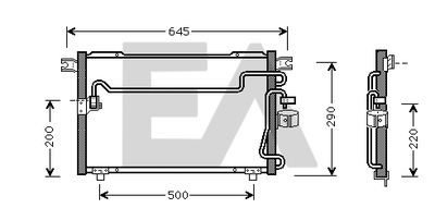 EACLIMA 30C29003 Радиатор кондиционера  для OPEL CAMPO (Опель Кампо)