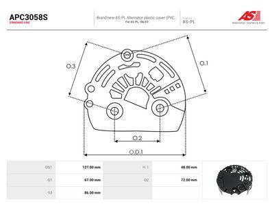 AS-PL - Ochranná krytka alternátora , APC3058S
