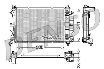 DENSO DRM25013 Радиатор охлаждения двигателя  для SAAB  (Сааб 900)