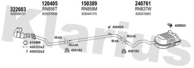 Układ wydechowy KLARIUS 720878E